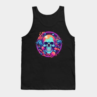 Trippy Skull Psychedelic Colors LSD Tank Top
